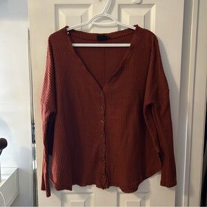 Urban Outfitters Burnt Orange Button-Up Top